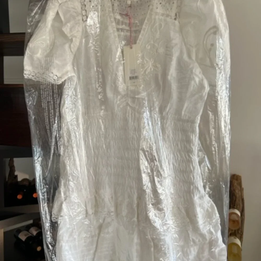 LoveShackFancy Rena Embroidered Ruffle Mini Dress - Picture 12 of 12